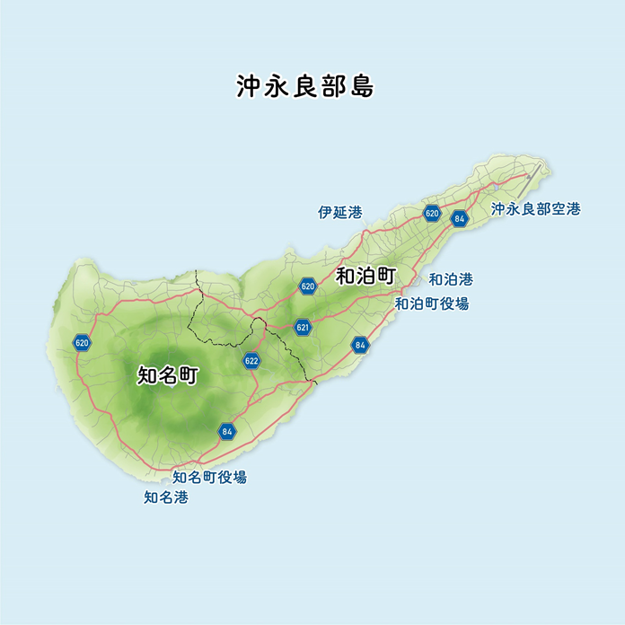 地図沖永良部島