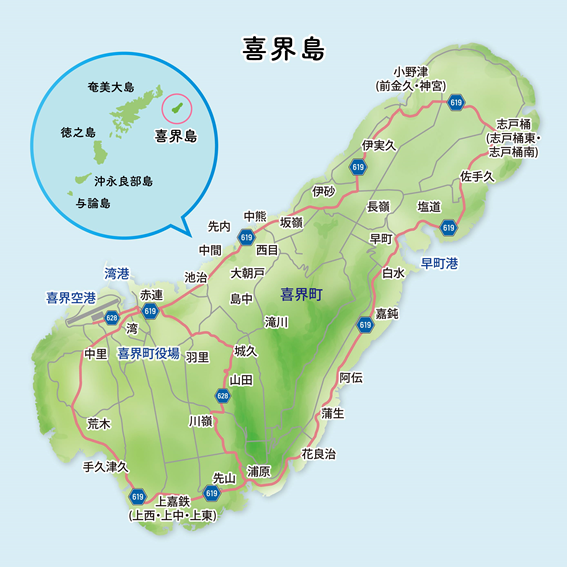 地図喜界島