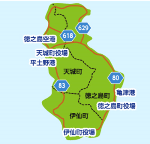 徳之島地図